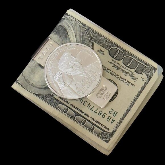 Tiffany & Co Trump Money Clip Sterling Silver Estate TIF906 - Picture 8 of 9